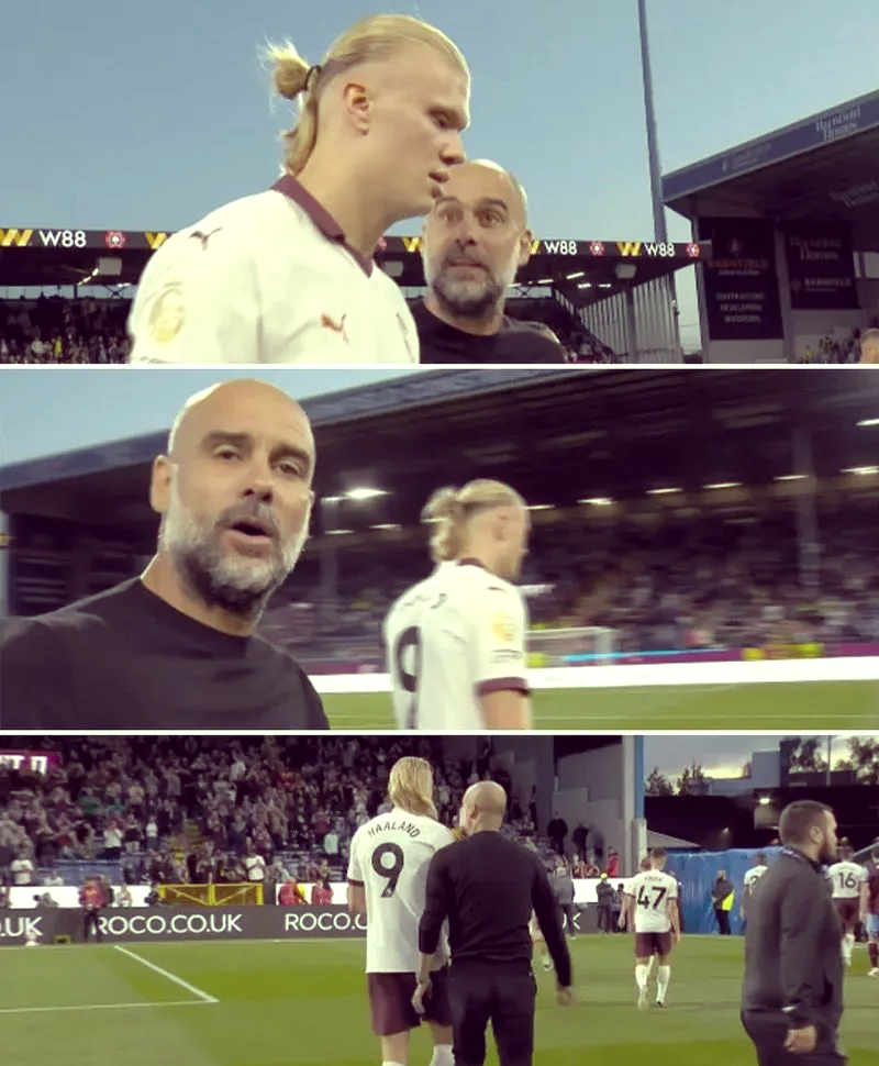 哈兰德场边指挥情绪激动，孙兴慜队员怒摔水瓶的简单介绍